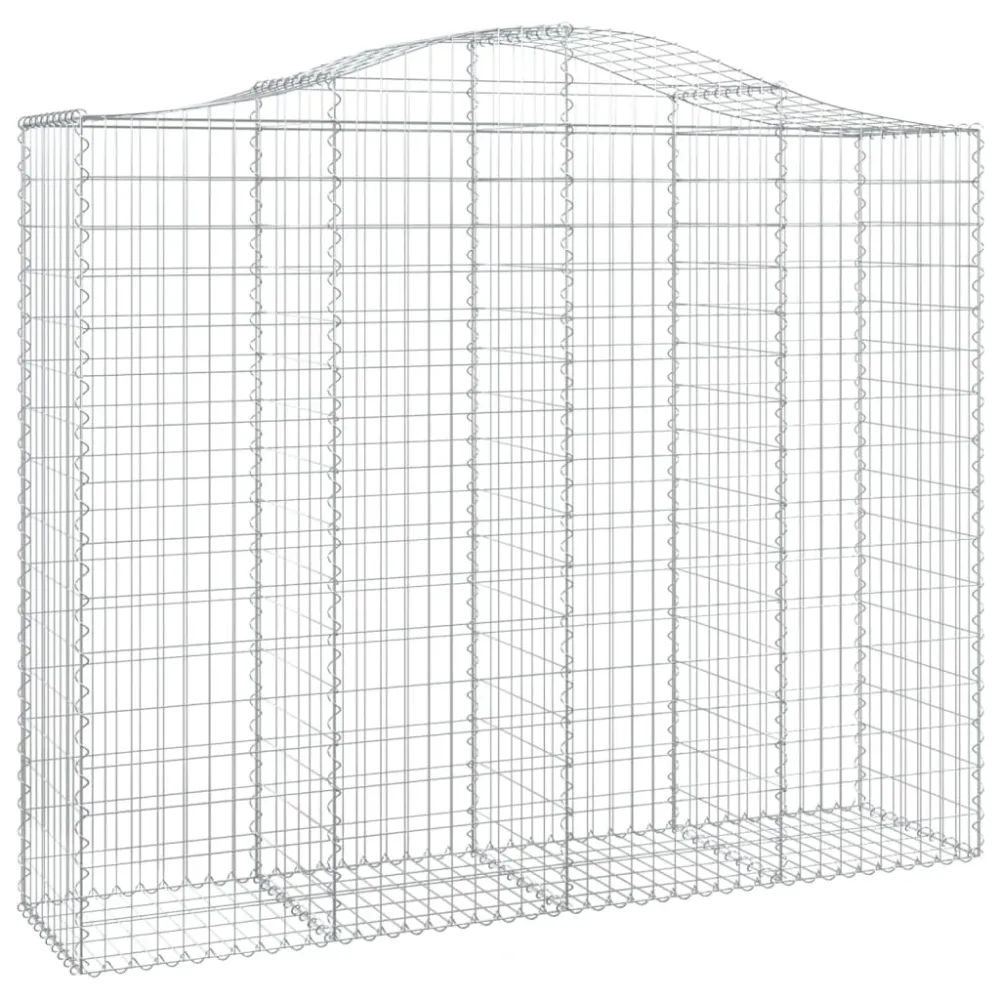 Coșuri gabion arcuite 5 buc, 200x50x160/180 cm, fier galvanizat