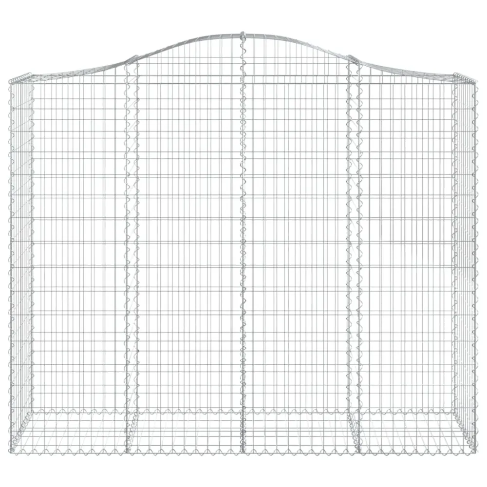 Coșuri gabion arcuite 5 buc, 200x50x160/180 cm, fier galvanizat