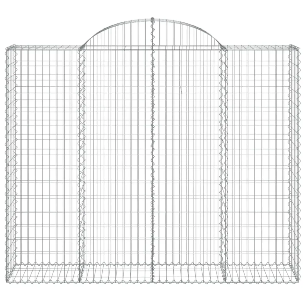 Coșuri gabion arcuite 2 buc, 200x50x160/180 cm, fier galvanizat