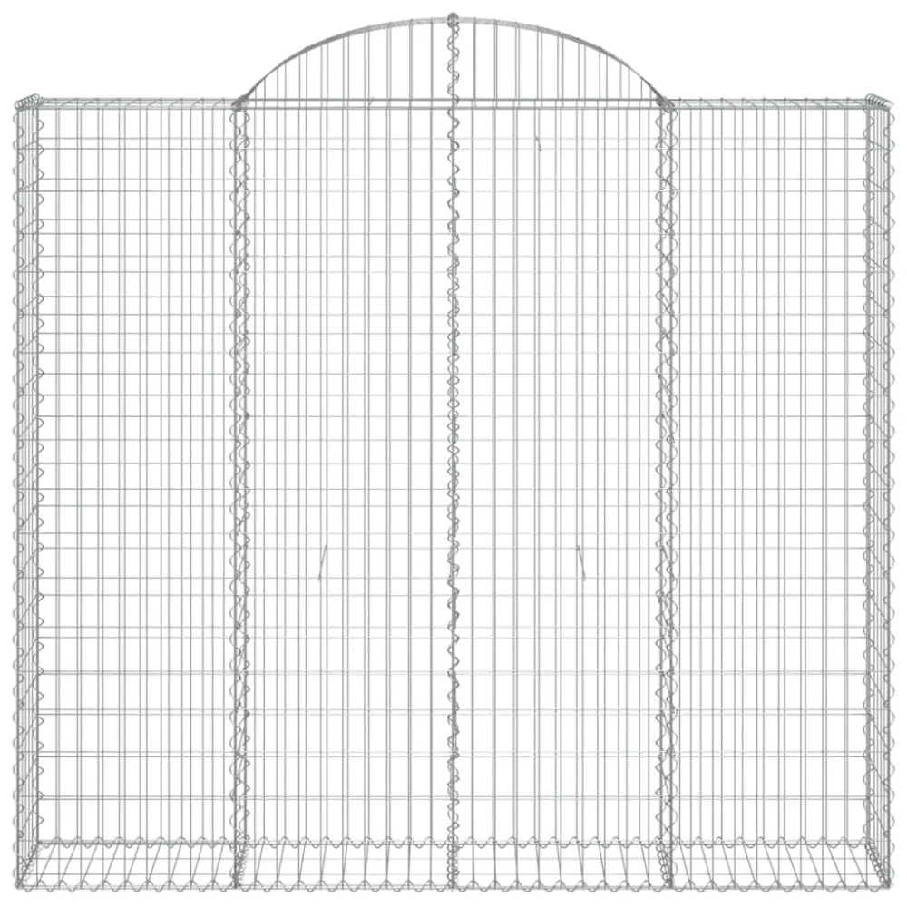 Coșuri gabion arcuite 2 buc, 200x50x180/200 cm, fier galvanizat