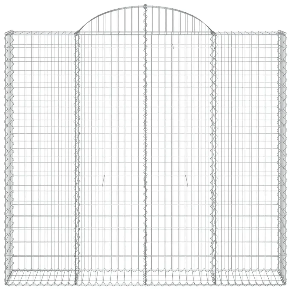 Coșuri gabion arcuite 3 buc, 200x50x180/200 cm, fier galvanizat