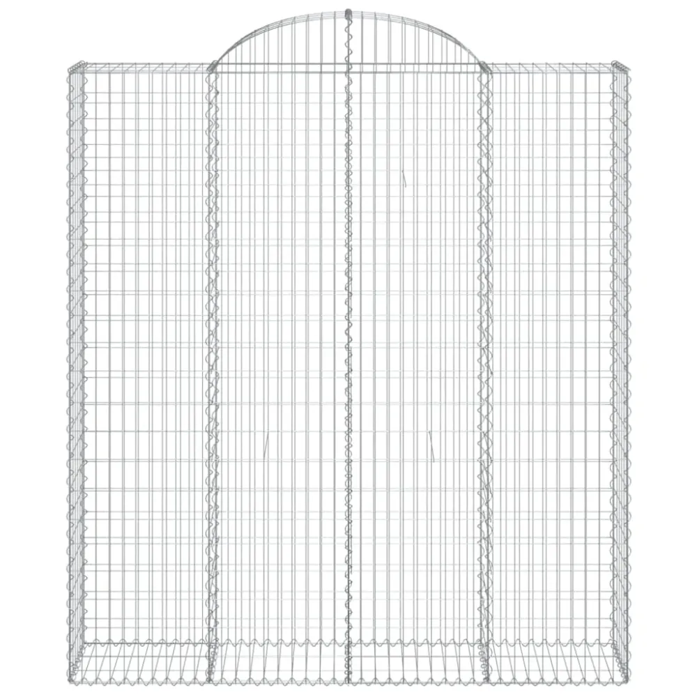 Coșuri gabion arcuite, 2 buc, 200x50x220/240cm, fier galvanizat