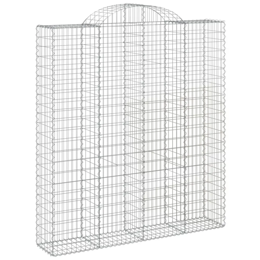 Coșuri gabion arcuite, 3 buc, 200x50x220/240cm, fier galvanizat