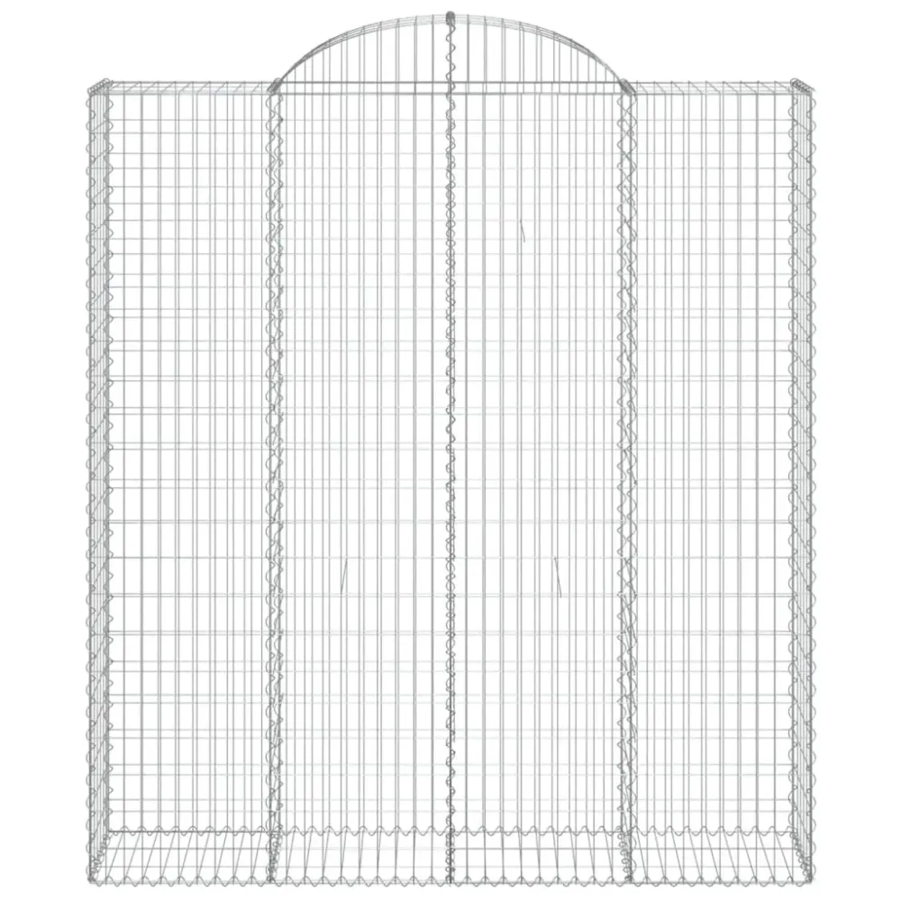 Coșuri gabion arcuite, 3 buc, 200x50x220/240cm, fier galvanizat