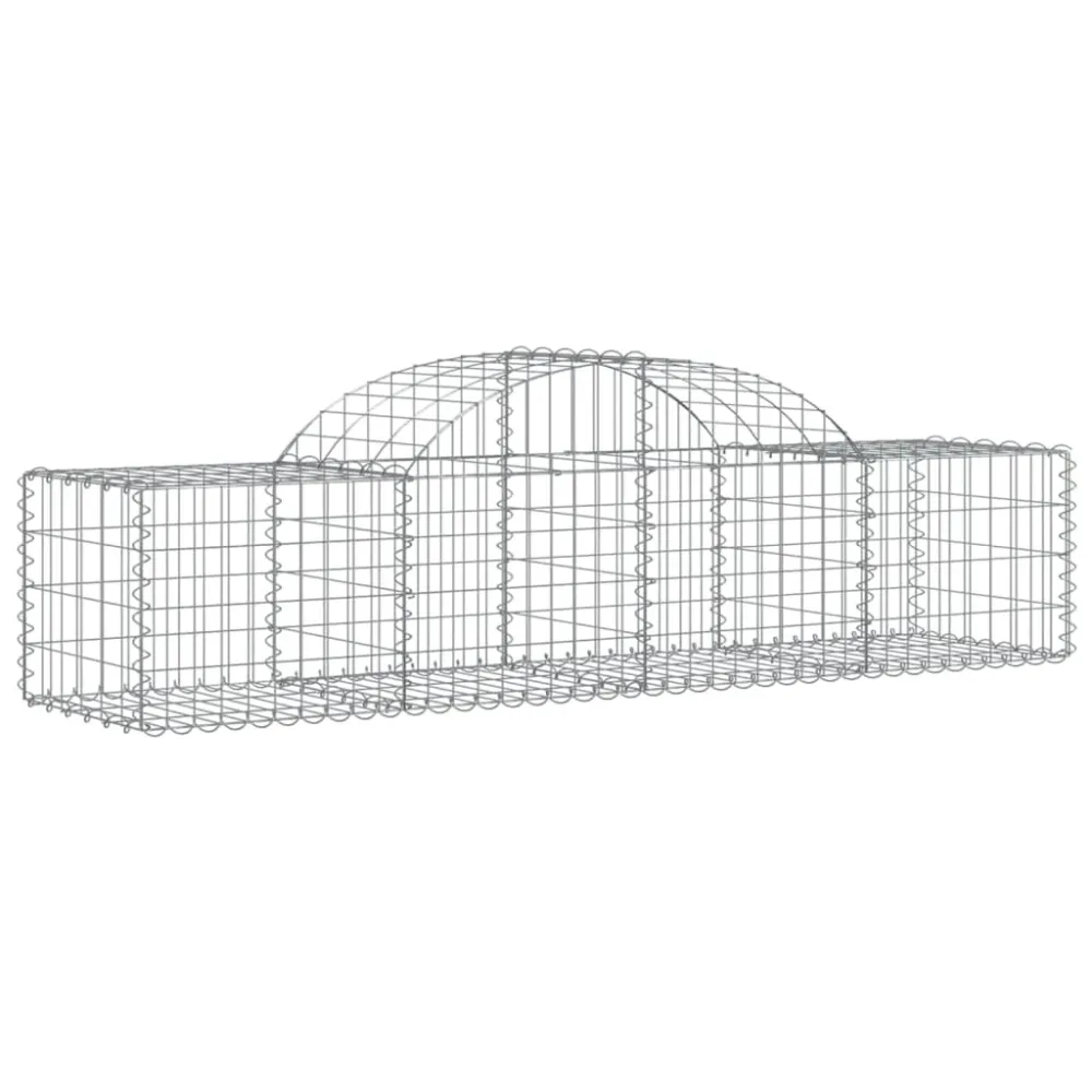 Coșuri gabion arcuite 11 buc, 200x50x40/60 cm, fier galvanizat