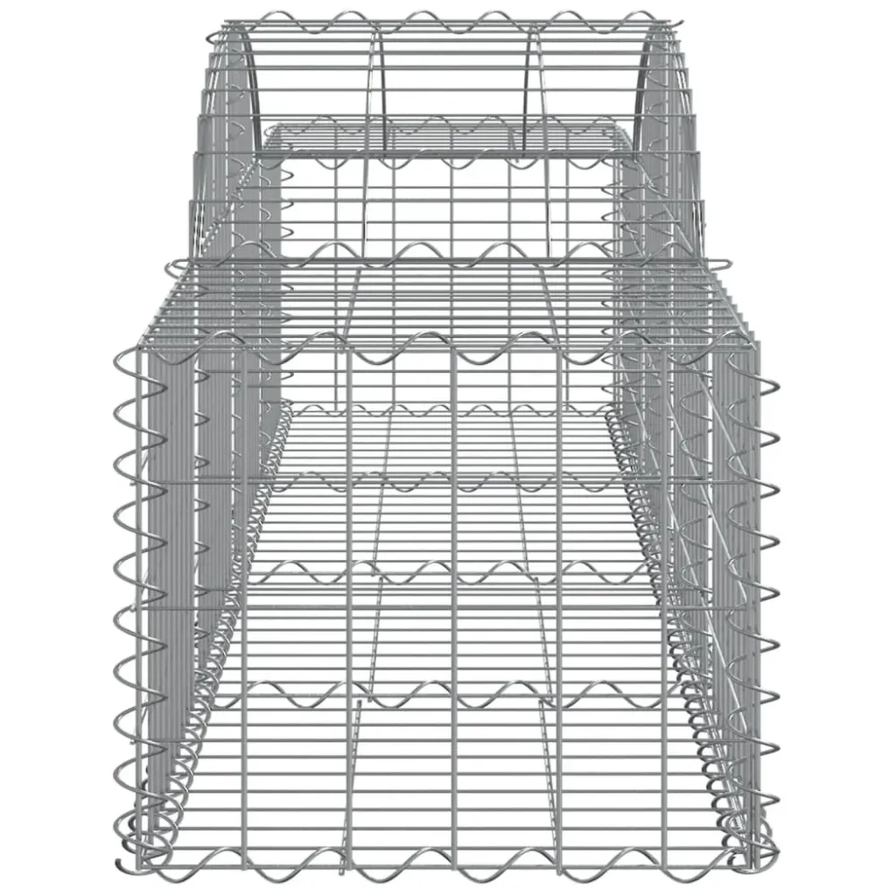Coșuri gabion arcuite 9 buc, 200x50x40/60 cm, fier galvanizat