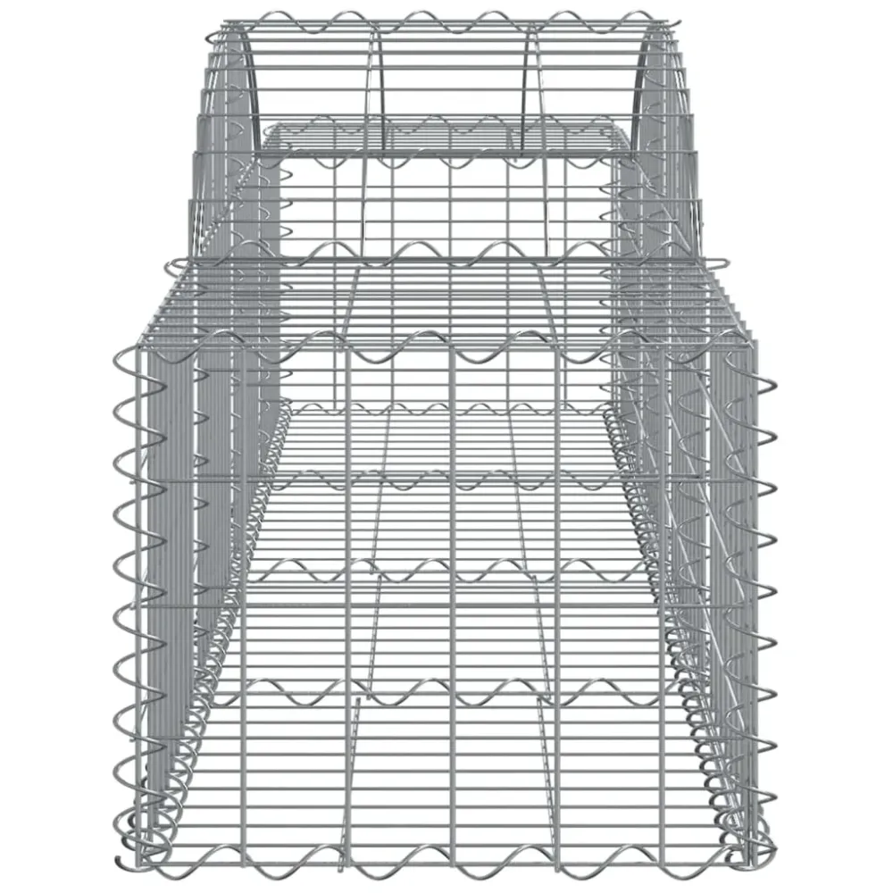 Coșuri gabion arcuite 4 buc, 200x50x40/60 cm, fier galvanizat