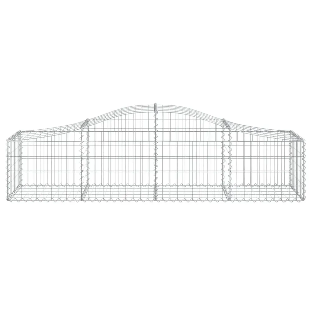 Coșuri gabion arcuite 7 buc, 200x50x40/60 cm, fier galvanizat