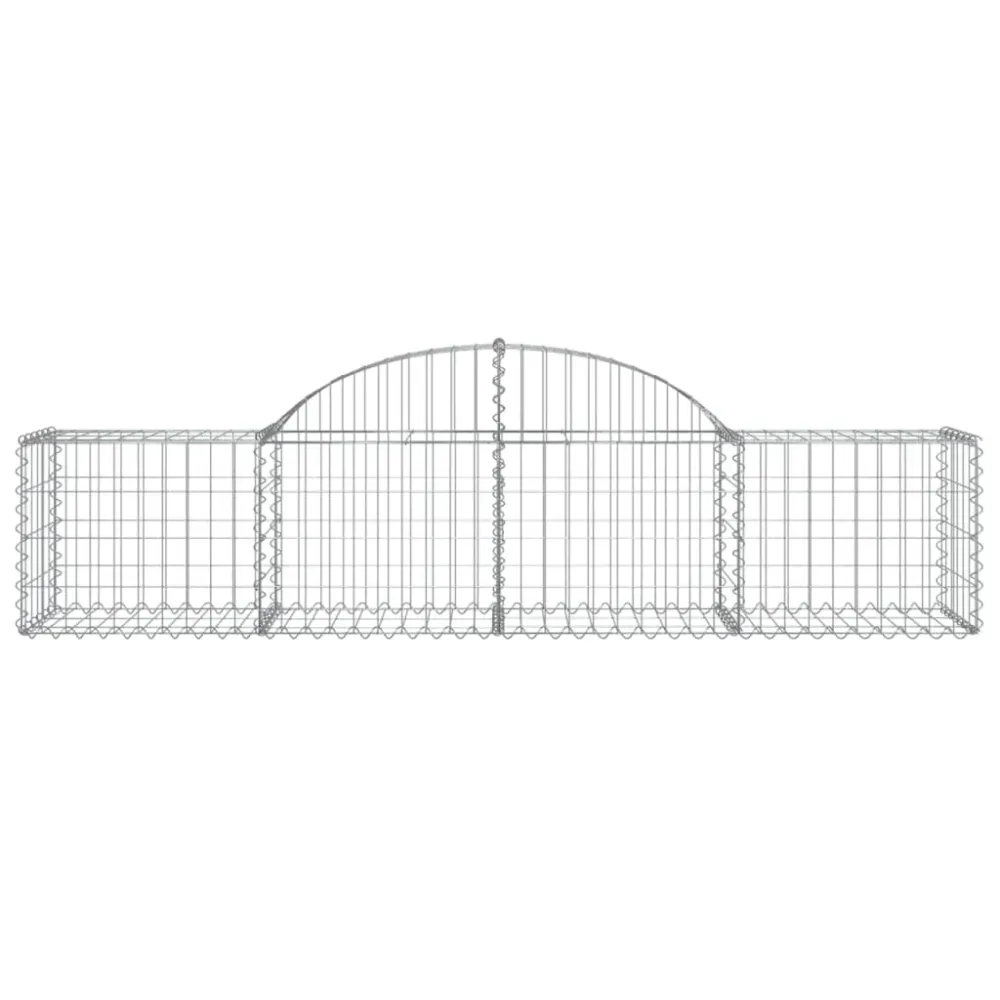 Coșuri gabion arcuite 3 buc, 200x50x40/60 cm, fier galvanizat