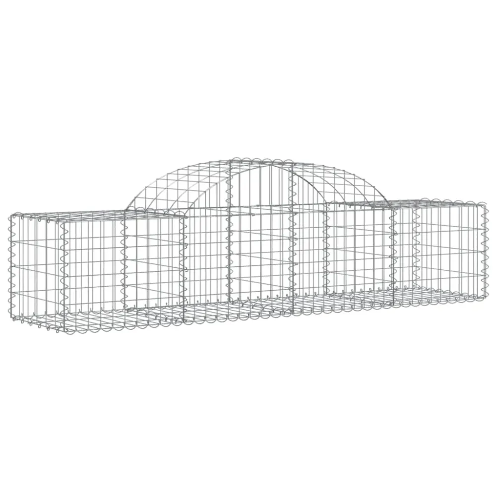 Coșuri gabion arcuite 10 buc, 200x50x40/60 cm, fier galvanizat