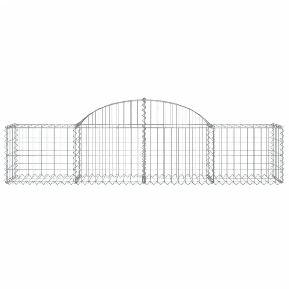 Coșuri gabion arcuite 10 buc, 200x50x40/60 cm, fier galvanizat