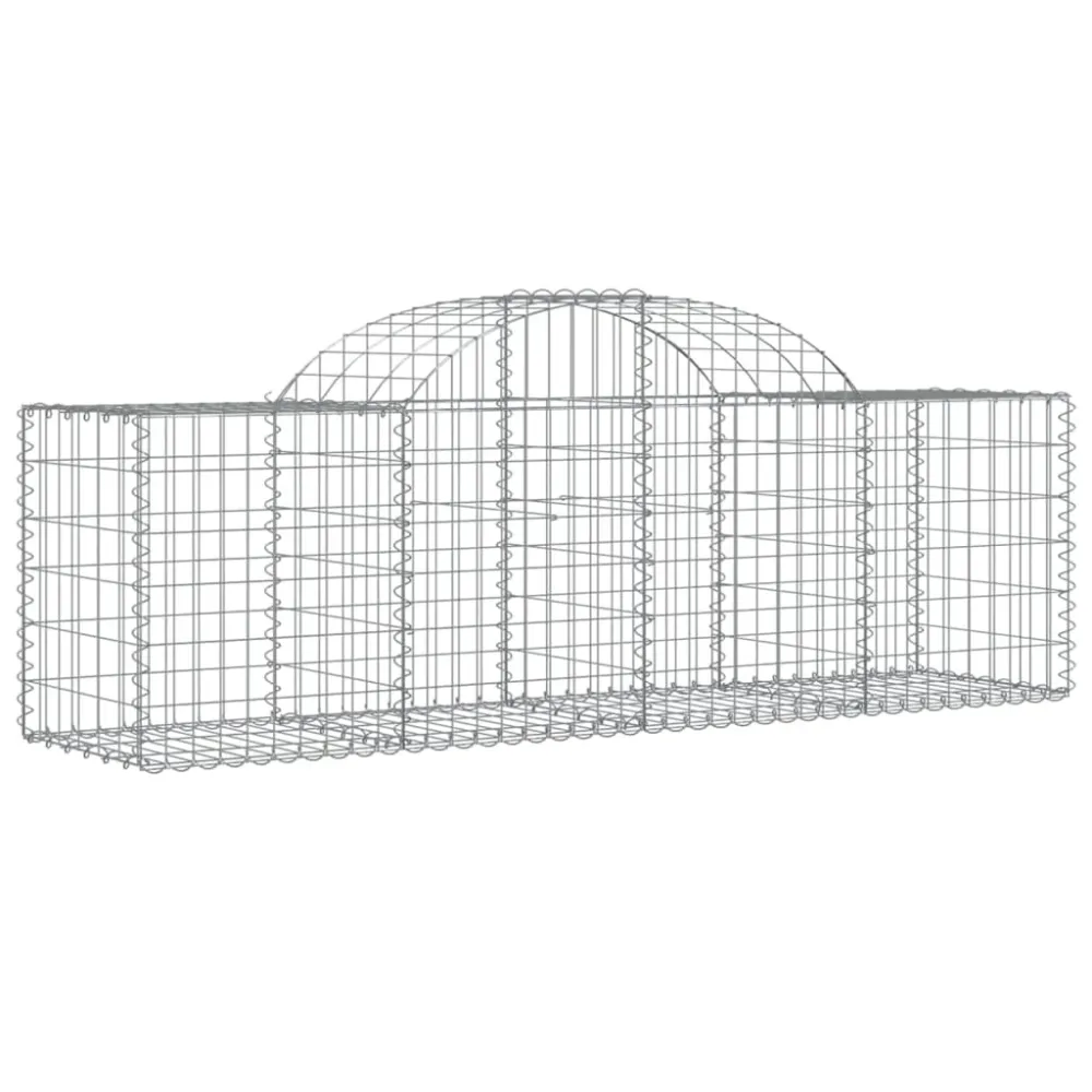 Coșuri gabion arcuite 6 buc, 200x50x60/80 cm, fier galvanizat