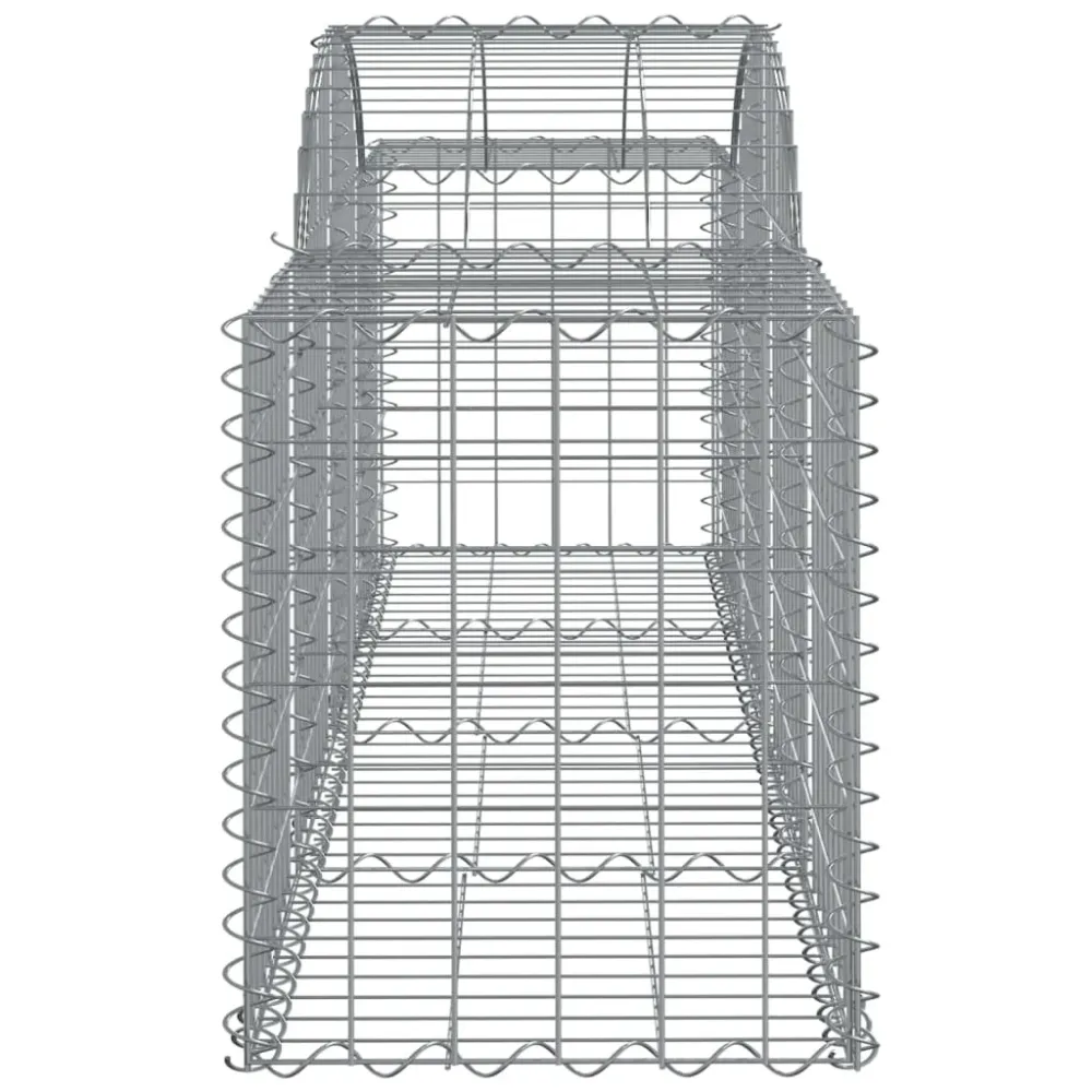 Coșuri gabion arcuite 6 buc, 200x50x60/80 cm, fier galvanizat