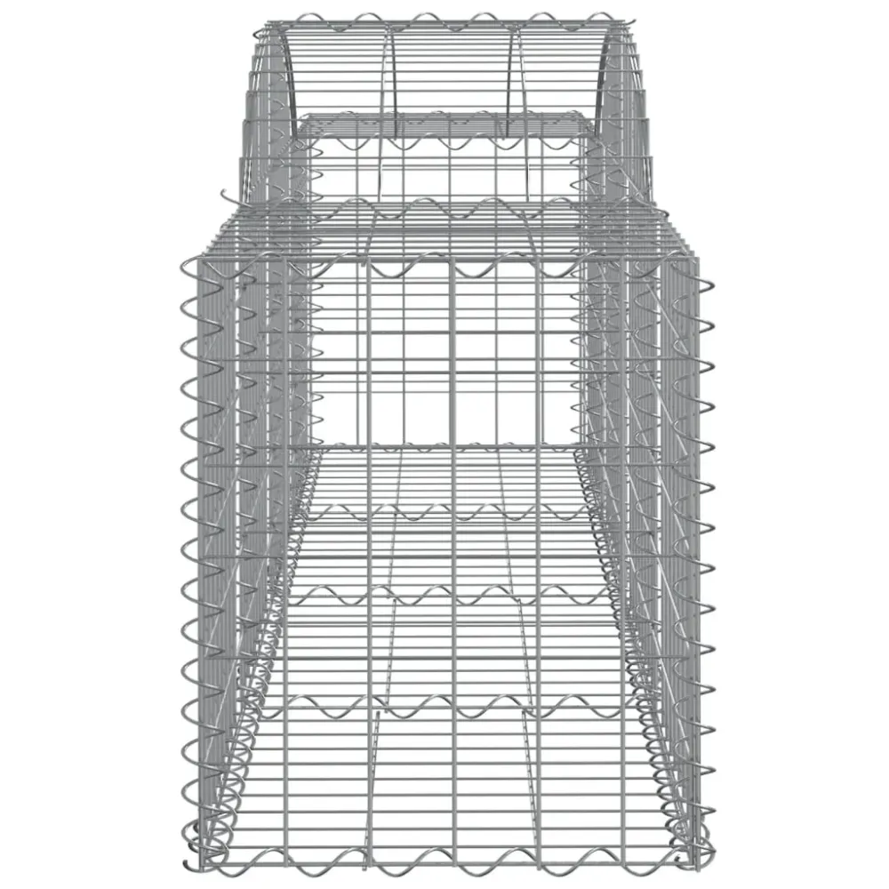 Coșuri gabion arcuite 11 buc, 200x50x60/80 cm, fier galvanizat