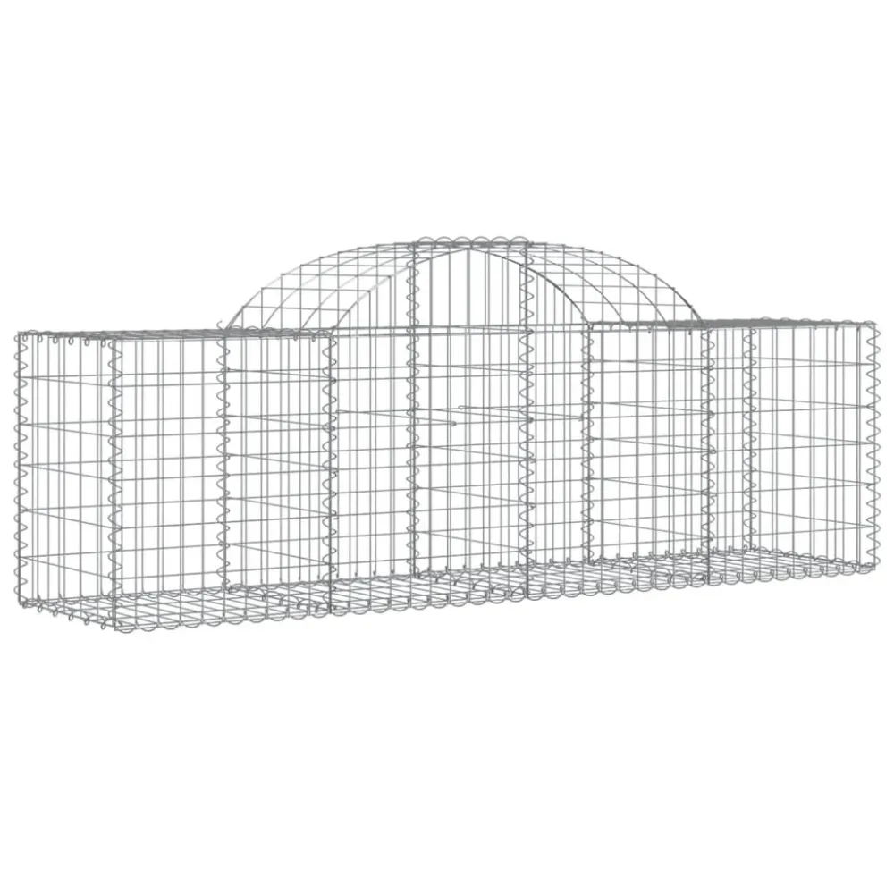 Coșuri gabion arcuite 4 buc, 200x50x60/80 cm, fier galvanizat
