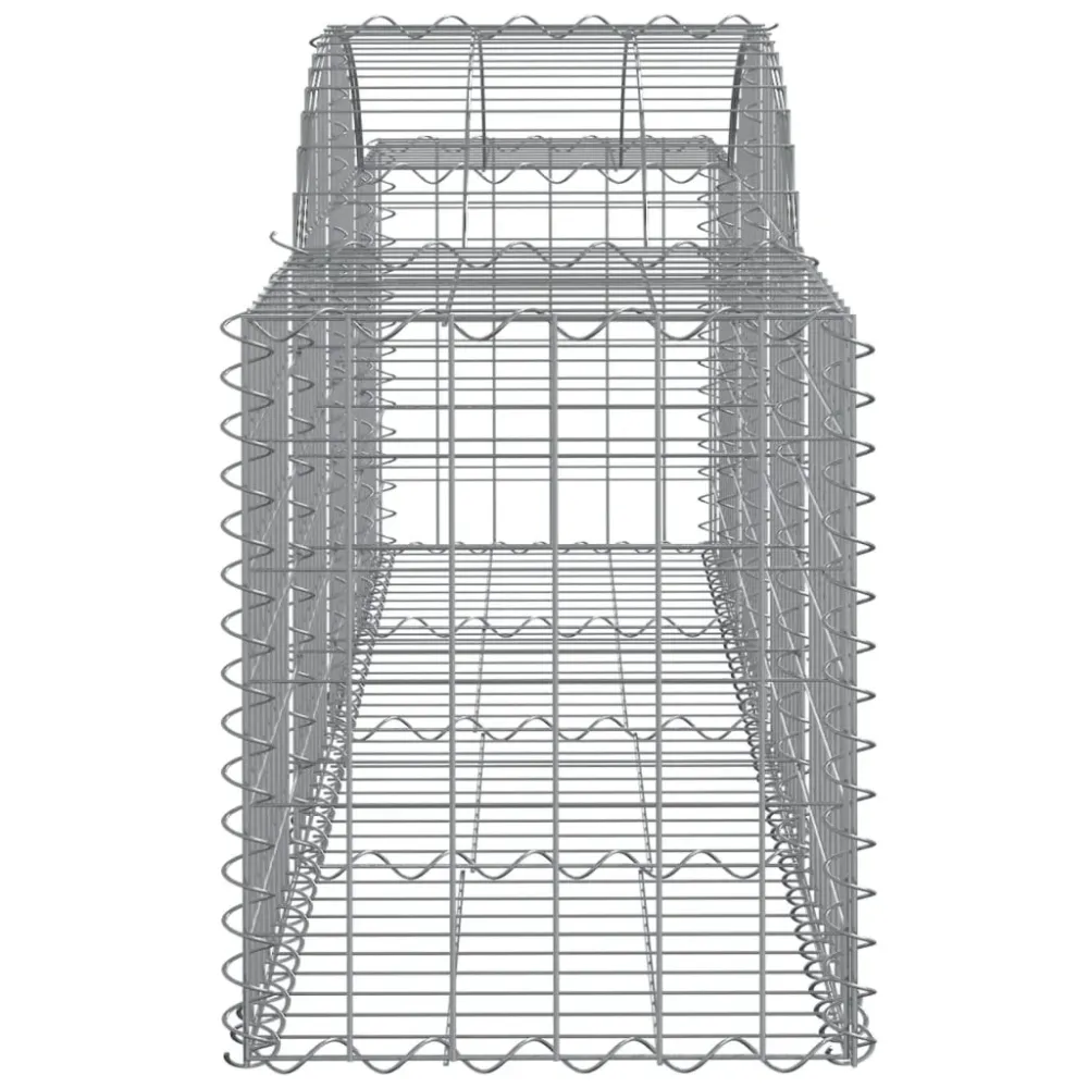 Coșuri gabion arcuite 4 buc, 200x50x60/80 cm, fier galvanizat