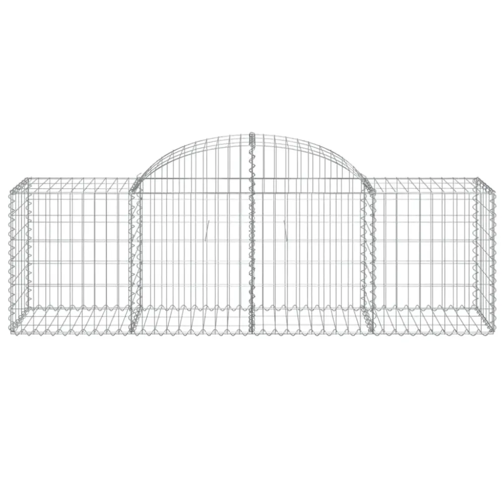 Coșuri gabion arcuite 10 buc, 200x50x60/80 cm, fier galvanizat