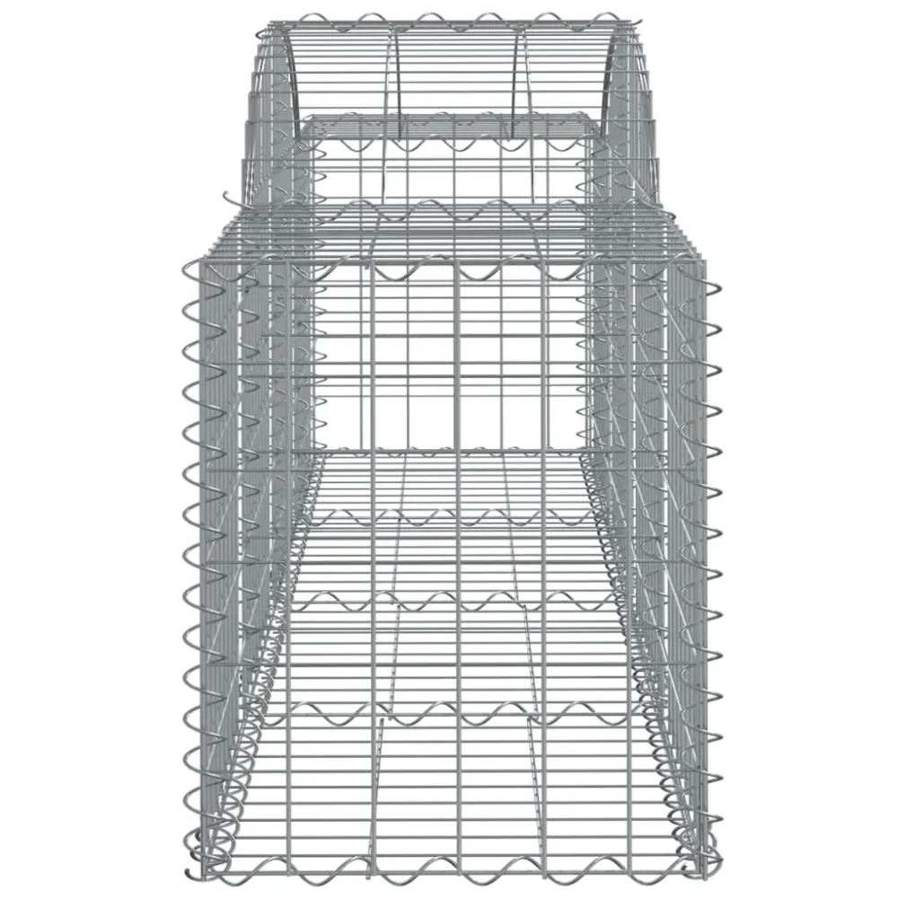 Coșuri gabion arcuite 10 buc, 200x50x60/80 cm, fier galvanizat