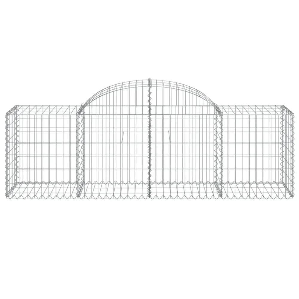Coșuri gabion arcuite 3 buc, 200x50x60/80 cm, fier galvanizat