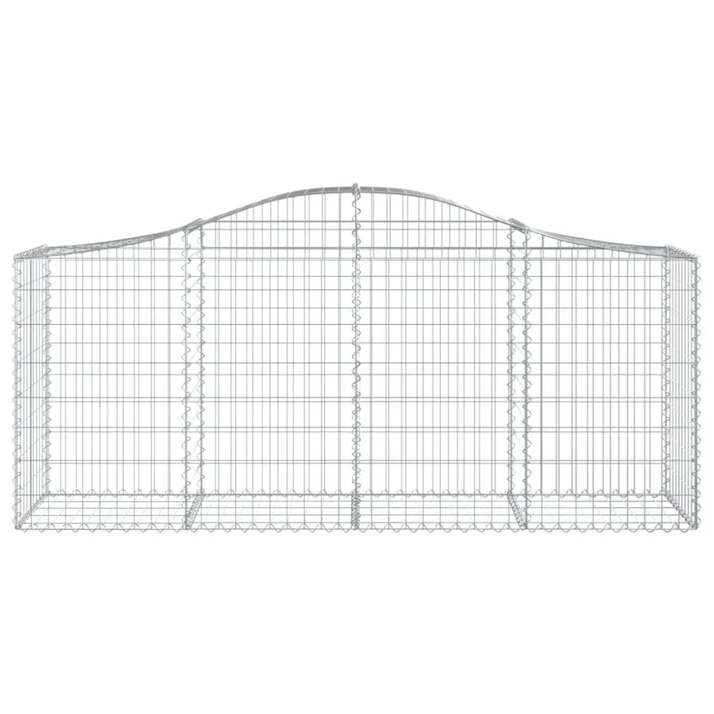 Coșuri gabion arcuite 8 buc, 200x50x80/100 cm, fier galvanizat