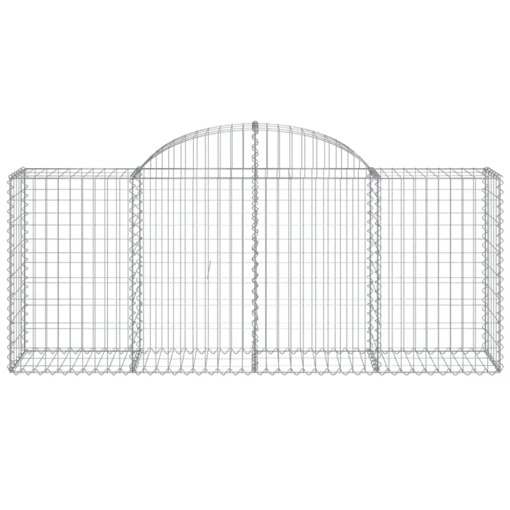 Coșuri gabion arcuite 2 buc, 200x50x80/100 cm, fier galvanizat