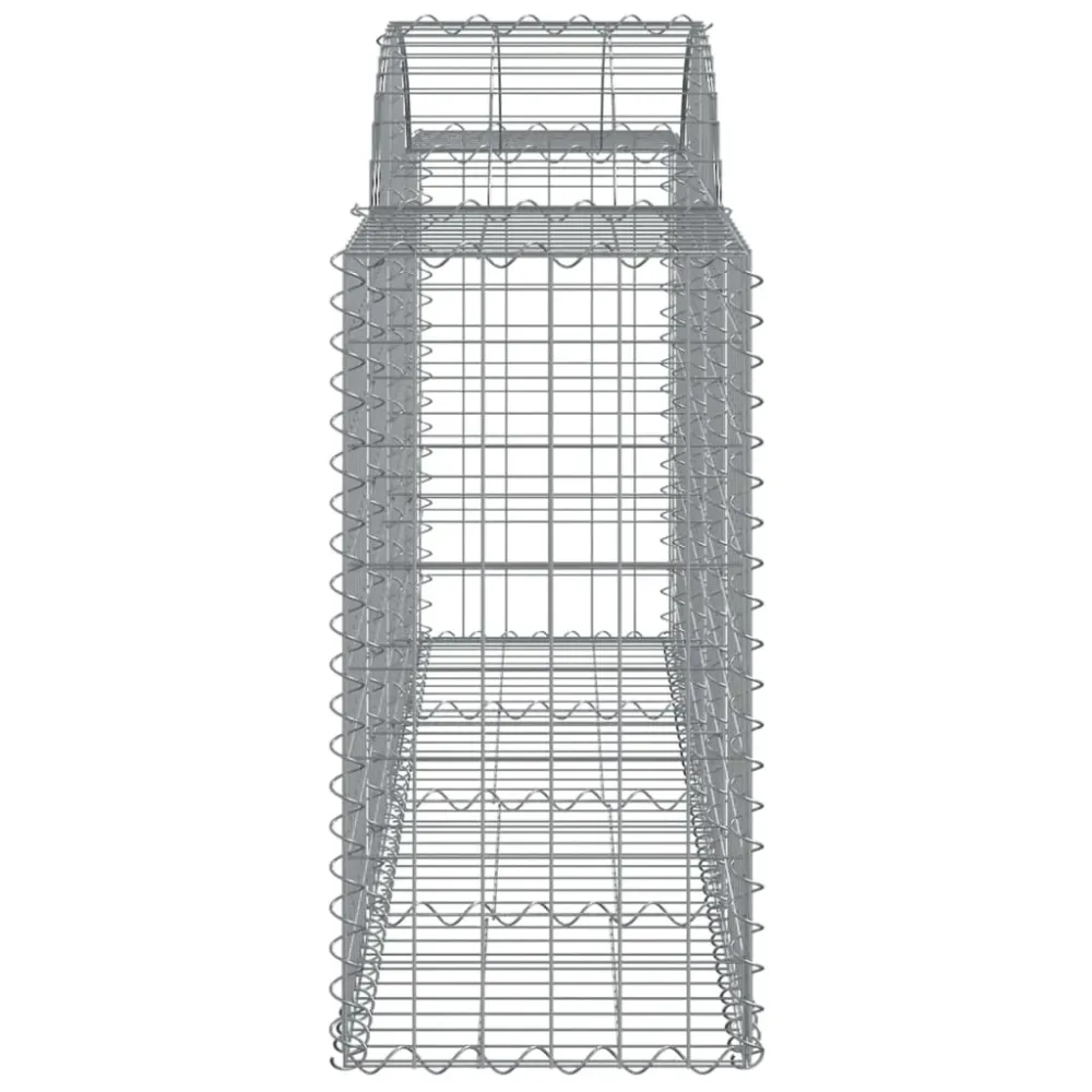 Coșuri gabion arcuite 2 buc, 200x50x80/100 cm, fier galvanizat