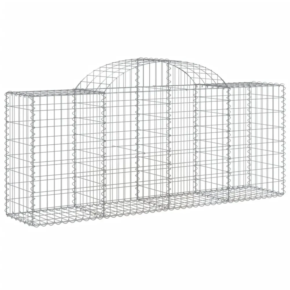 Coșuri gabion arcuite 7 buc, 200x50x80/100 cm, fier galvanizat