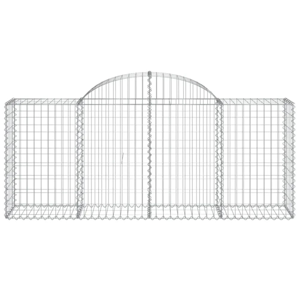 Coșuri gabion arcuite 7 buc, 200x50x80/100 cm, fier galvanizat