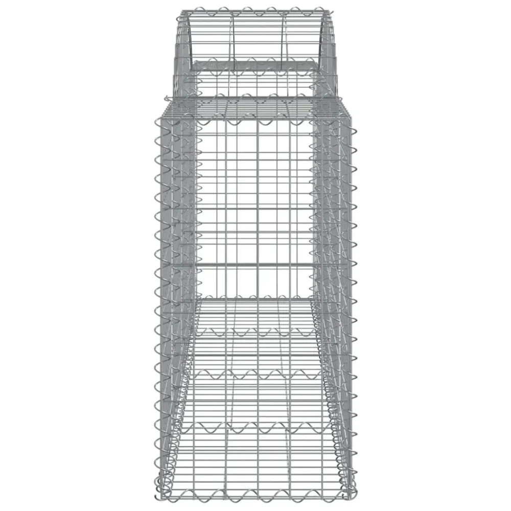 Coșuri gabion arcuite 7 buc, 200x50x80/100 cm, fier galvanizat