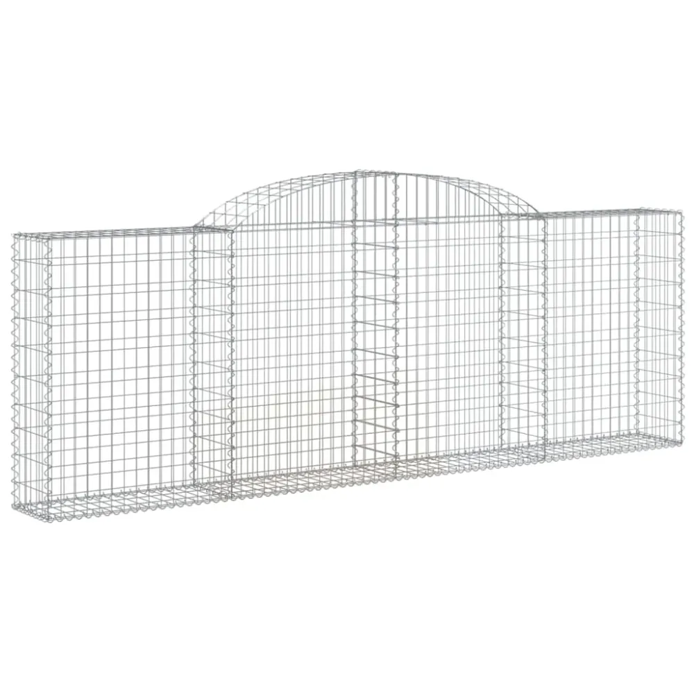 Coșuri gabion arcuite 3 buc, 300x30x100/120 cm fier galvanizat