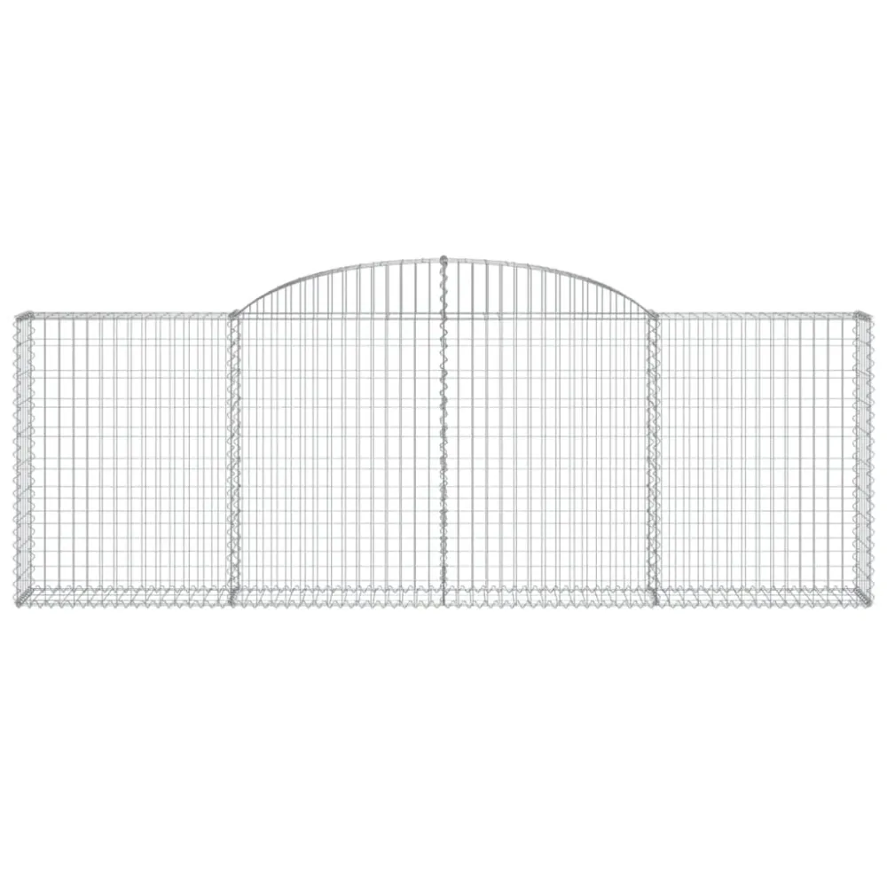 Coșuri gabion arcuite 2 buc, 300x30x100/120 cm fier galvanizat