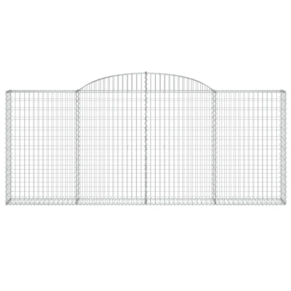 Coșuri gabion arcuite 2 buc, 300x30x120/140 cm, fier galvanizat
