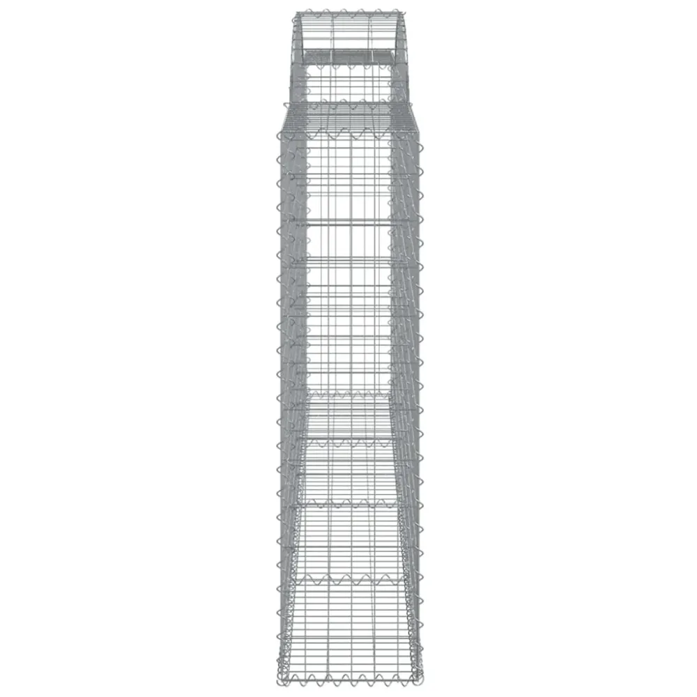 Coșuri gabion arcuite 2 buc, 300x30x120/140 cm, fier galvanizat