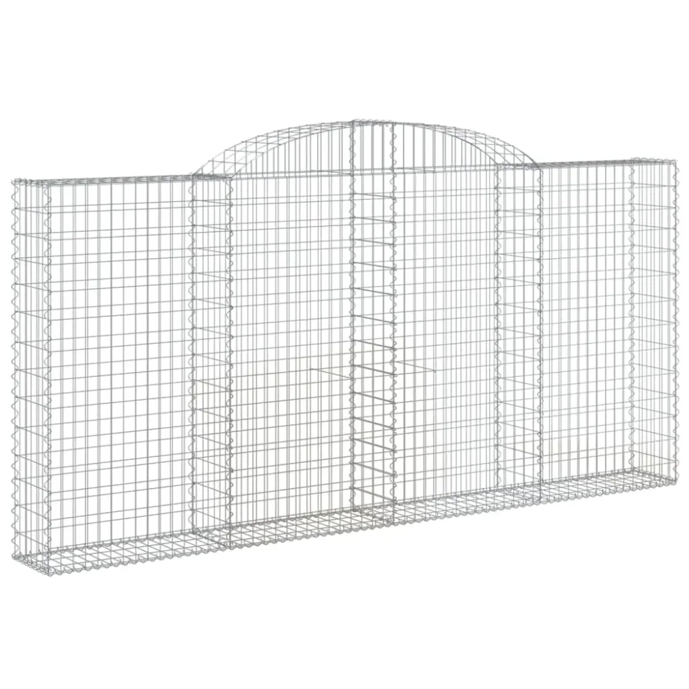 Coșuri gabion arcuite 4 buc. 300x30x140/160 cm fier galvanizat