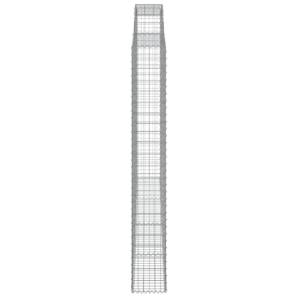 Coșuri gabion arcuite 2 buc. 300x30x220/240 cm fier galvanizat
