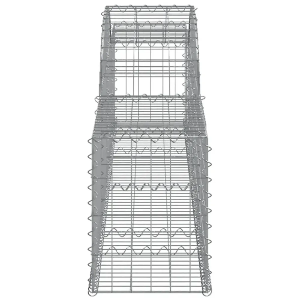 Coșuri gabion arcuite, 2 buc., 300x30x40/60 cm, fier galvanizat