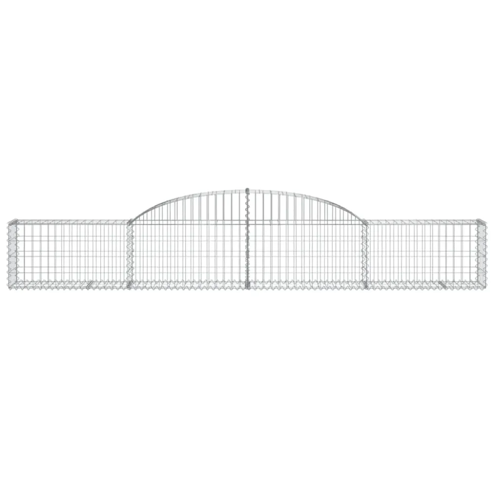 Coșuri gabion arcuite, 3 buc., 300x30x40/60 cm, fier galvanizat