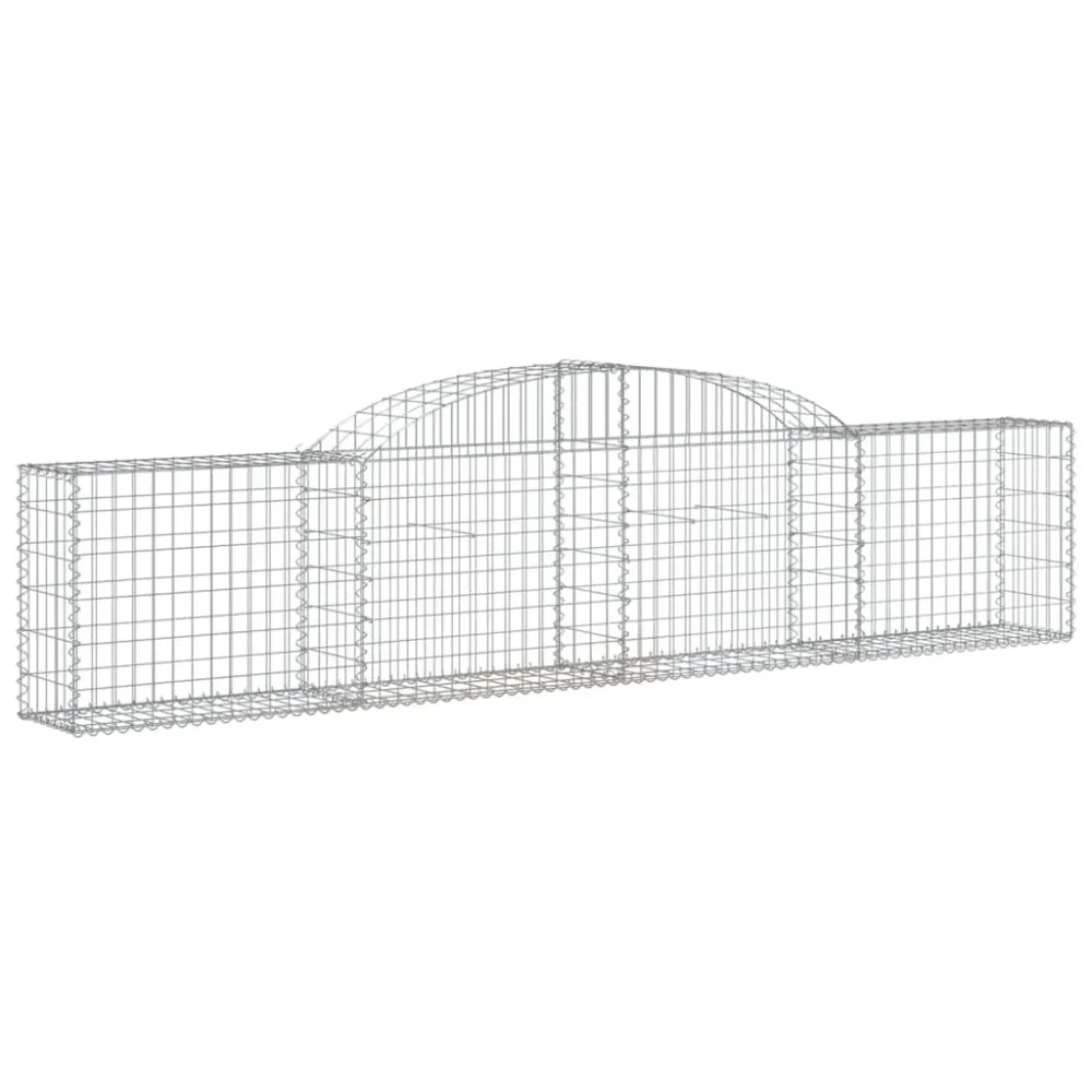 Coșuri gabion arcuite, 6 buc., 300x30x60/80 cm, fier galvanizat