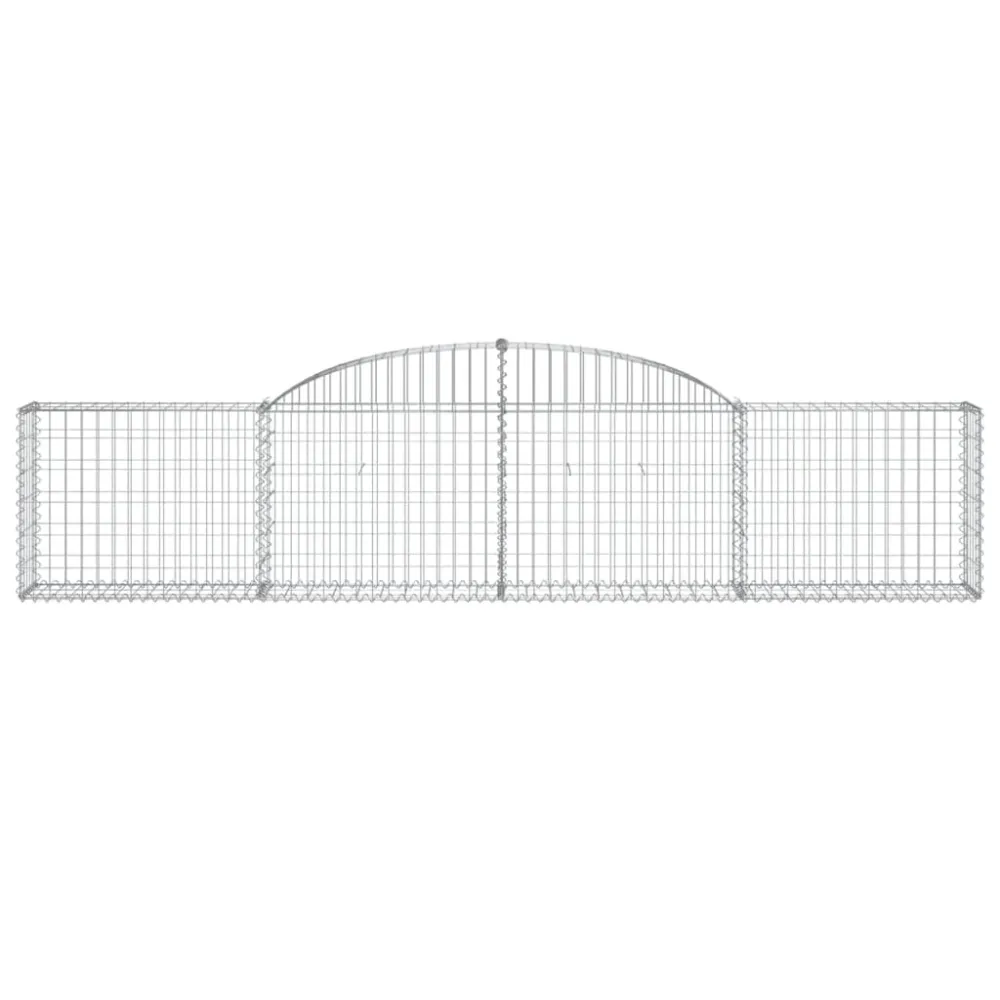 Coșuri gabion arcuite, 6 buc., 300x30x60/80 cm, fier galvanizat