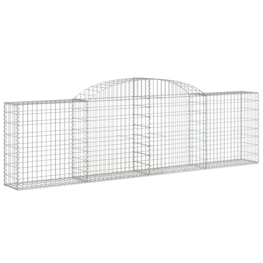 Coșuri gabion arcuite 4 buc., 300x30x80/100 cm, fier galvanizat