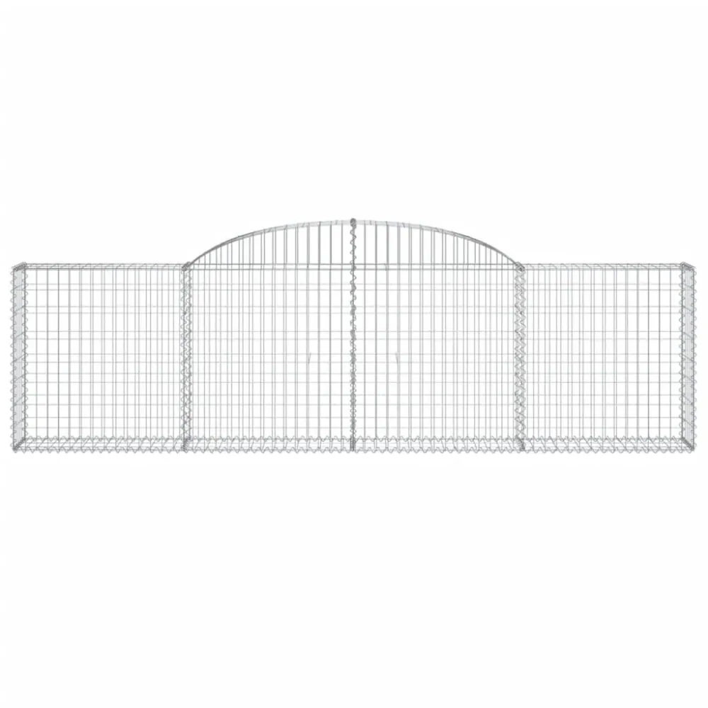 Coșuri gabion arcuite 4 buc., 300x30x80/100 cm, fier galvanizat
