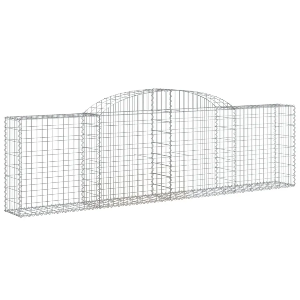 Coșuri gabion arcuite 3 buc., 300x30x80/100 cm, fier galvanizat