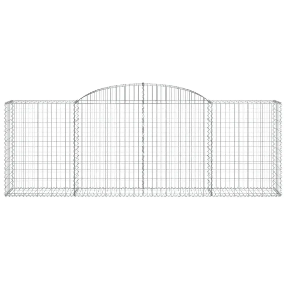Coșuri gabion arcuite 4 buc, 300x50x100/120 cm fier galvanizat