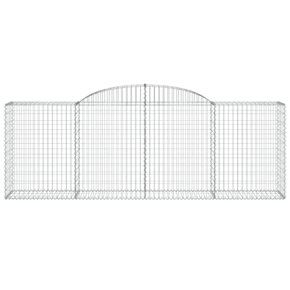 Coșuri gabion arcuite 2 buc, 300x50x100/120 cm fier galvanizat