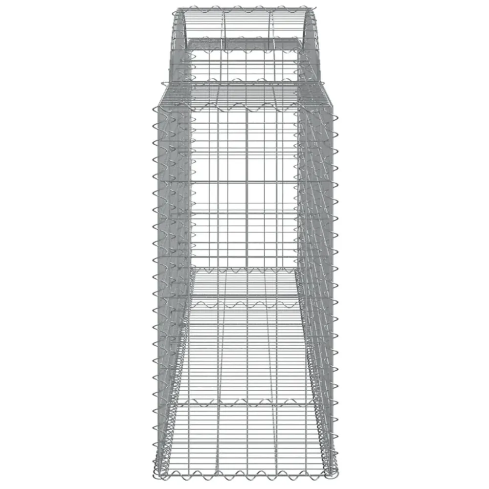 Coșuri gabion arcuite 2 buc, 300x50x100/120 cm fier galvanizat