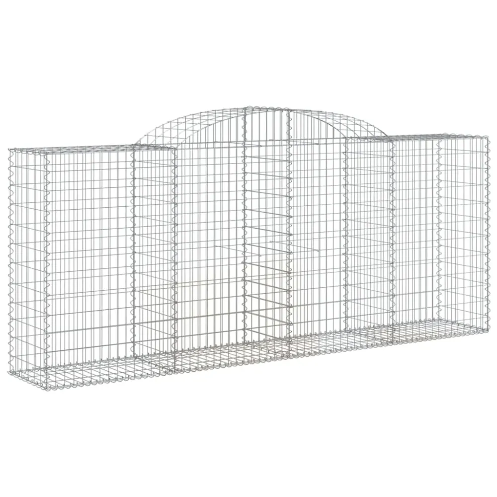 Coșuri gabion arcuite 4 buc. 300x50x120/140 cm, fier galvanizat