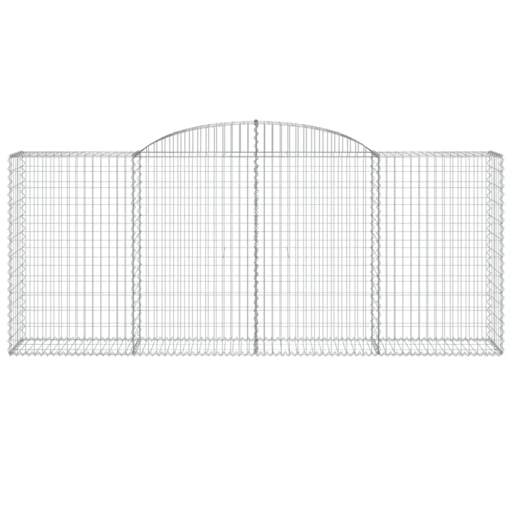 Coșuri gabion arcuite 4 buc. 300x50x120/140 cm, fier galvanizat