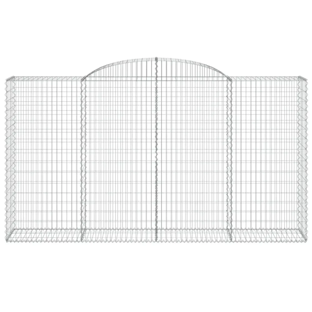 Coșuri gabion arcuite 2 buc, 300x50x160/180 cm, fier galvanizat
