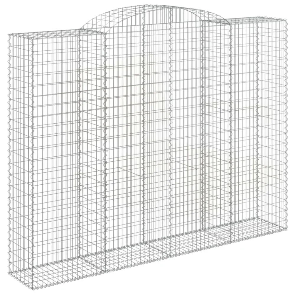 Coșuri gabion arcuite, 3 buc, 300x50x220/240cm, fier galvanizat