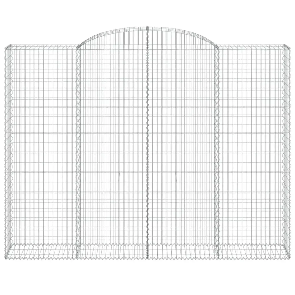 Coșuri gabion arcuite, 3 buc, 300x50x220/240cm, fier galvanizat